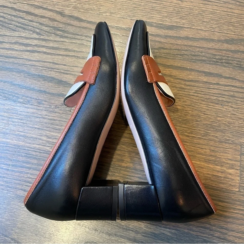 J.Crew Kate Colorblock Loafer Pumps in Leather AQ694